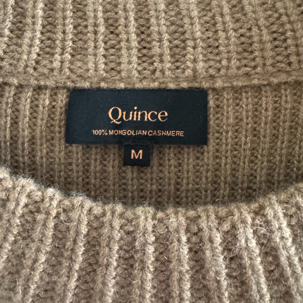 Quince Camel Crewneck Cashmere Sweater - Picture 2 of 10